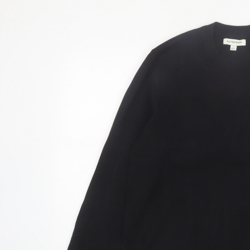 Marks and Spencer Men’s Black L Crew Neck Pullover Jumper