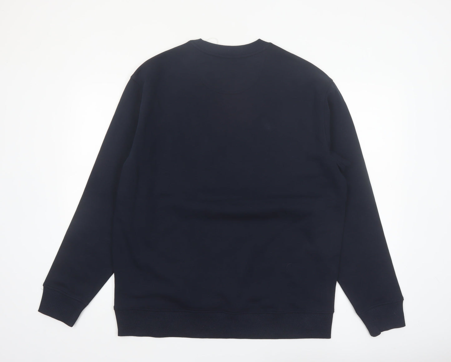 Marks and Spencer Men's Blue Relaxed Fit Cotton Sweatshirt Size L