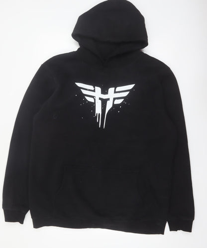 Nations Men’s Black 2XL Pullover Hoodie Esports Fleece Regular Fit