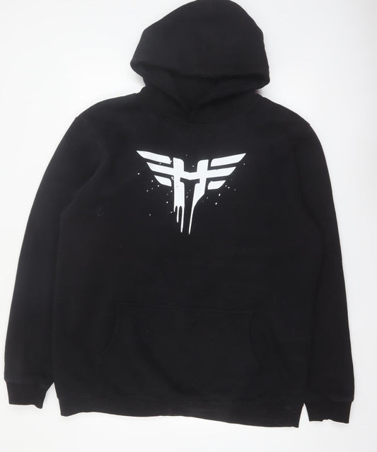Nations Men’s Black 2XL Pullover Hoodie Esports Fleece Regular Fit
