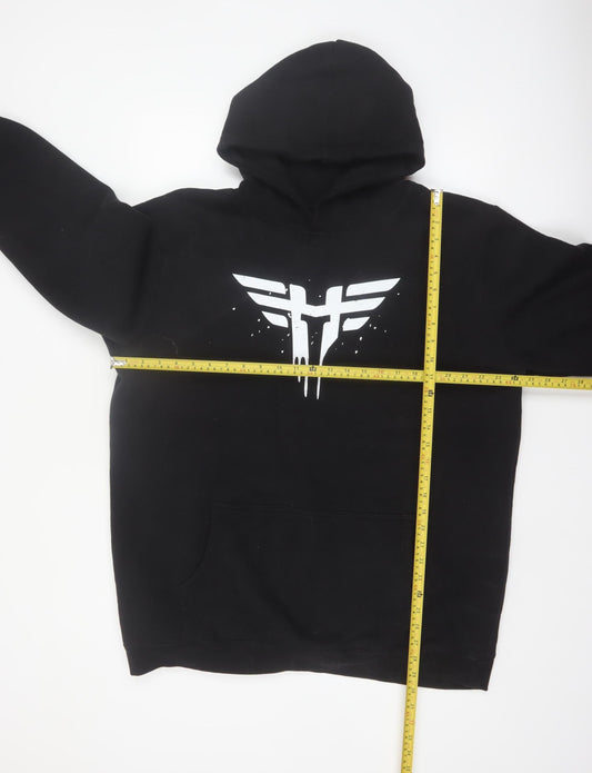 Nations Men’s Black 2XL Pullover Hoodie Esports Fleece Regular Fit