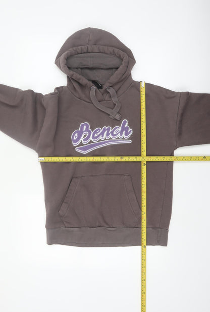 Bench Womens Brown L Hoodie Pullover 70% Cotton 30% Polyester