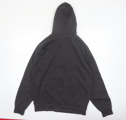 Lee Cooper Men's Grey Full Zip Hoodie Size L Polyester Fleece