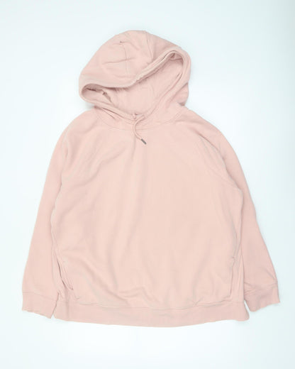 Next Women Pink Pullover Hoodie XL Cotton Blend Casual