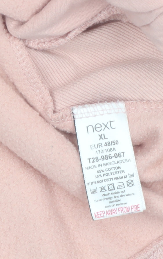 Next Women Pink Pullover Hoodie XL Cotton Blend Casual