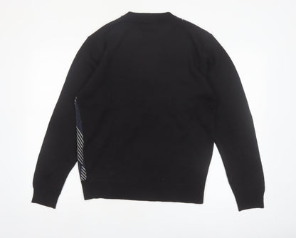 Northpole Men’s Black Argyle Knit Pullover Jumper Size M