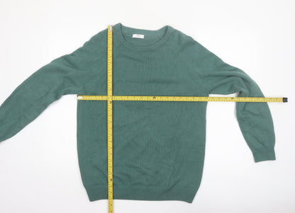 Cotton Traders Men’s Green Cotton Crew Neck Pullover Jumper M
