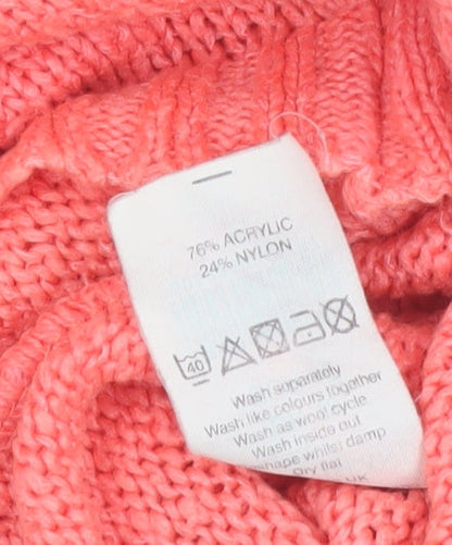 River Island Women Pink LOVE Knit Jumper Size 16