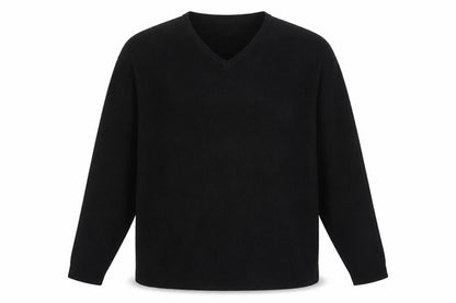 George Men’s Black 2XL V-Neck Knit Acrylic Jumper