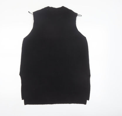 New Look Women Black Sleeveless Mock Neck Knit Vest M