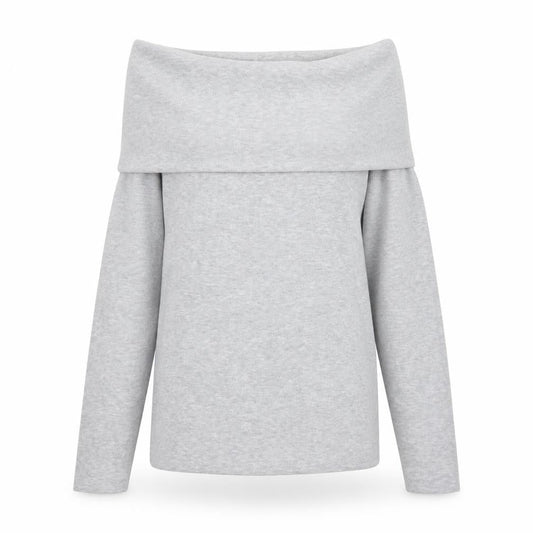 Bershka Women's Grey Cowl Neck Long Sleeve Pullover Jumper Size 14