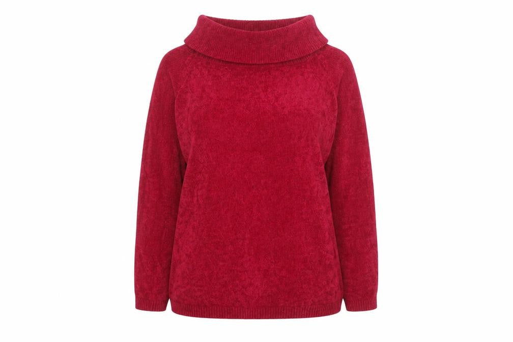 Marks and Spencer Women's Red Roll Neck Jumper Size 16