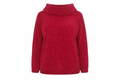 Marks and Spencer Women's Red Roll Neck Jumper Size 16