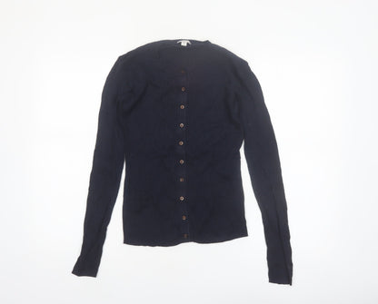 GAP Womens Navy Blue Medium Button-Up Cardigan Jumper