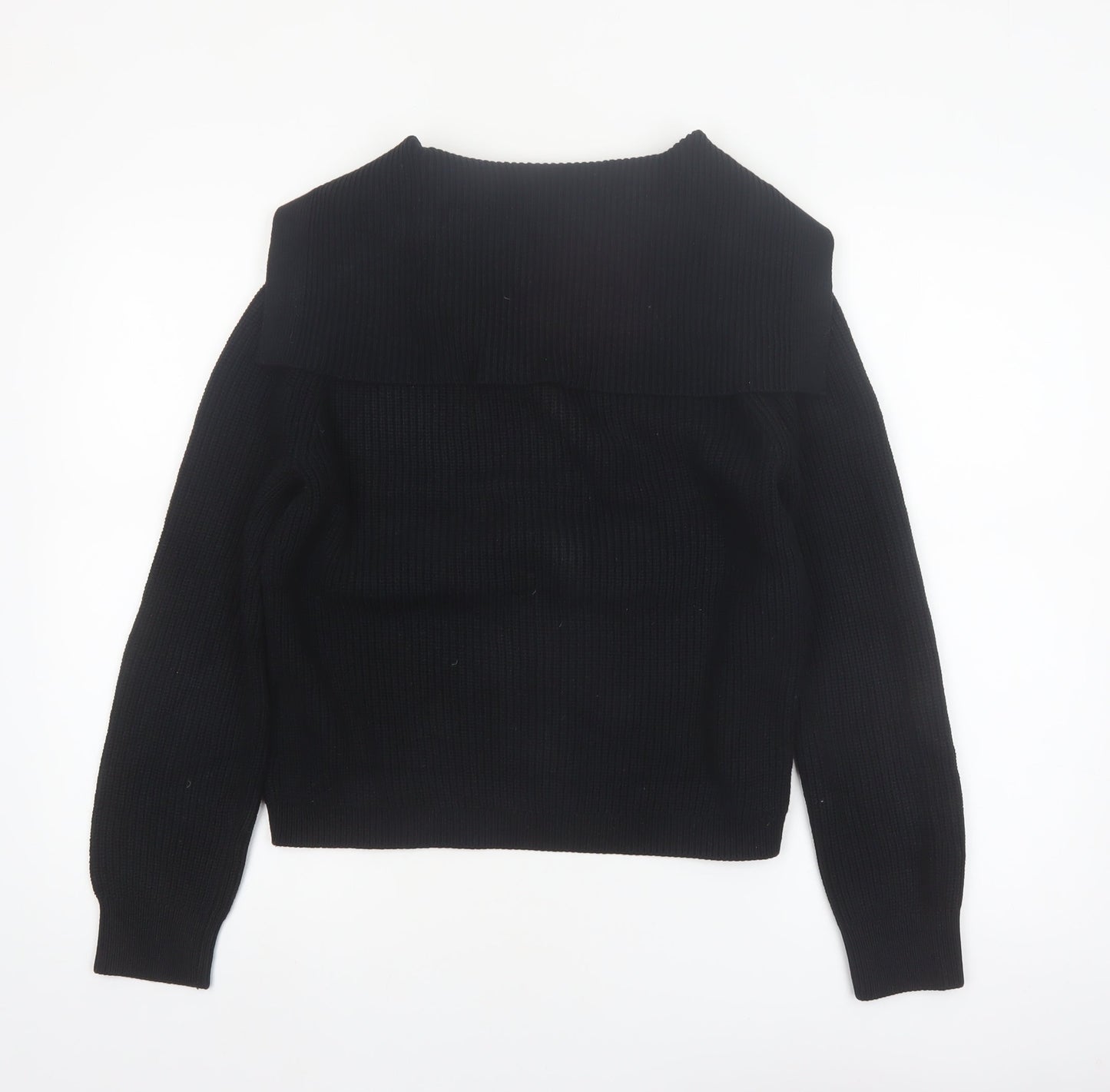 Marks and Spencer Women's Black Collared Knit Cardigan Size M