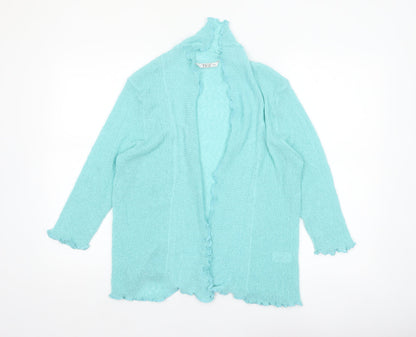 TIGI Women’s Blue Open Knit Long Sleeve Cardigan Size 14/16