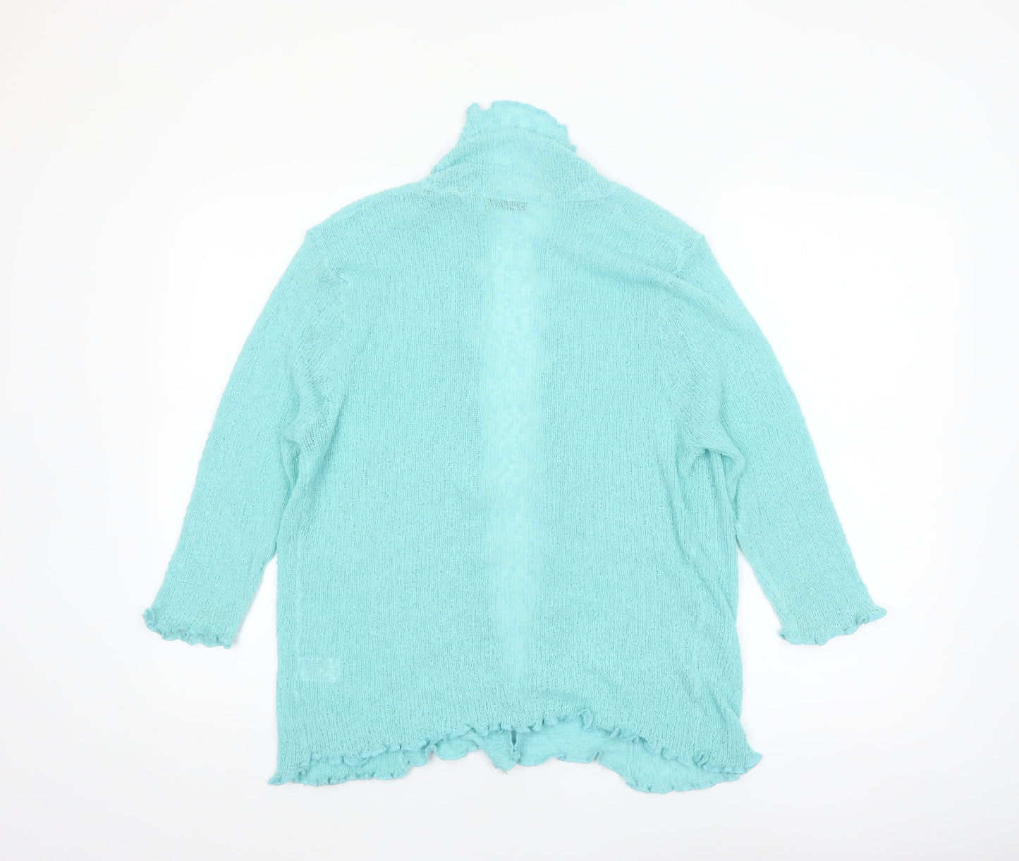 TIGI Women’s Blue Open Knit Long Sleeve Cardigan Size 14/16