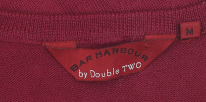 Bar Harbour Men's Red Wool Blend V-Neck Sleeveless Jumper Vest M