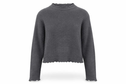 Marks and Spencer Women’s Grey Mock Neck Long Sleeve Pullover Jumper Size 16