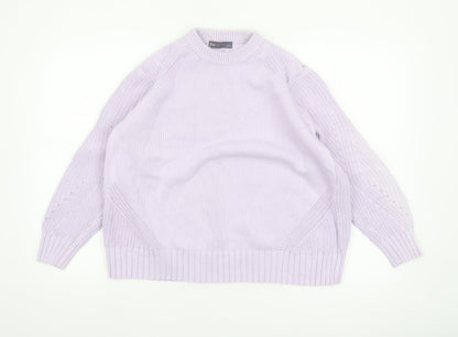 Marks and Spencer Women Lavender Cotton Knit Jumper L