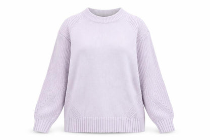 Marks & Spencer Women Lavender Cotton Knit Jumper L