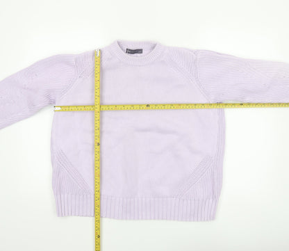 Marks and Spencer Women Lavender Cotton Knit Jumper L