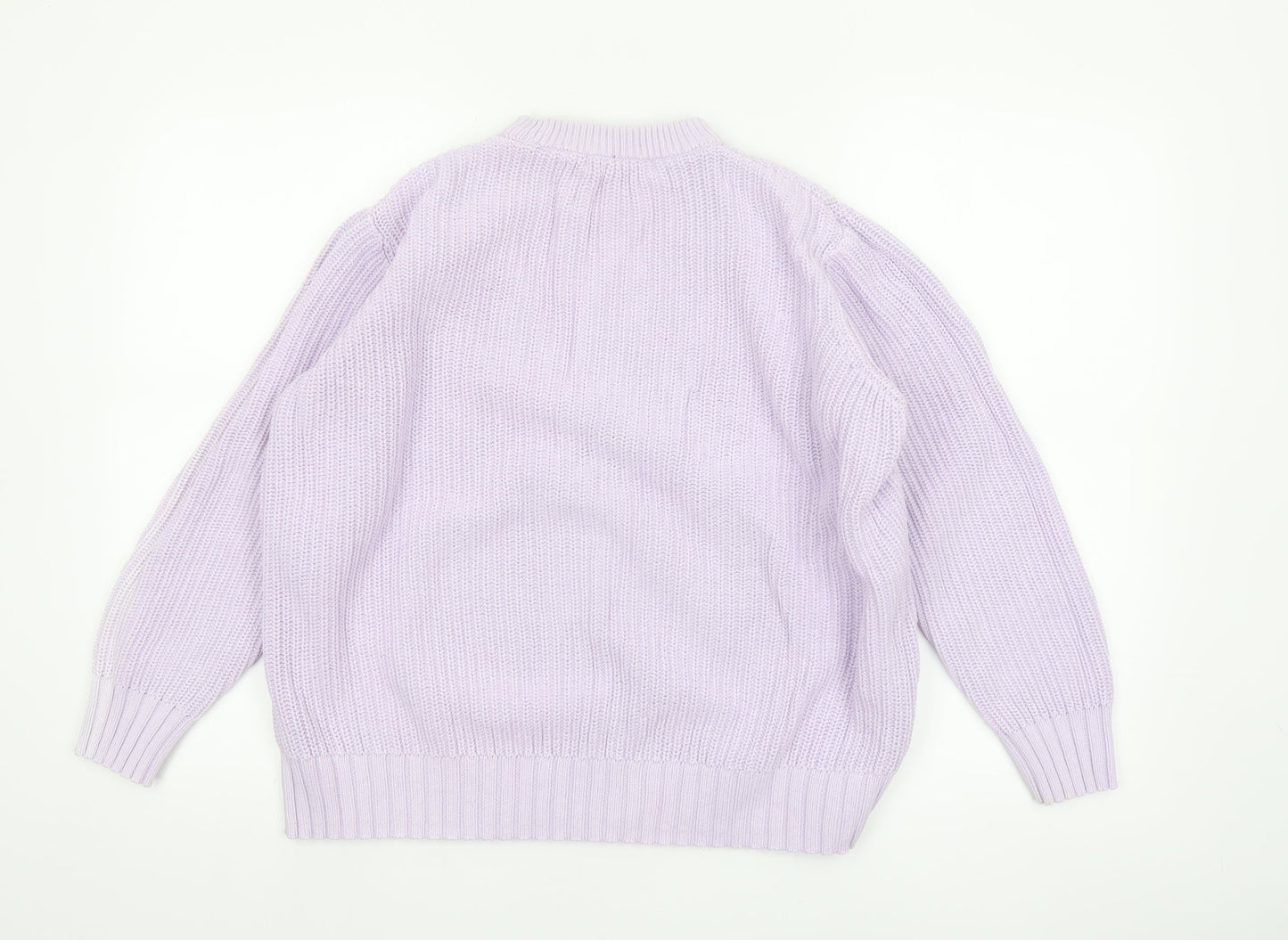 Marks and Spencer Women Lavender Cotton Knit Jumper L