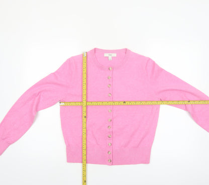 Marks and Spencer Women’s Pink Crew Neck Button Cardigan M