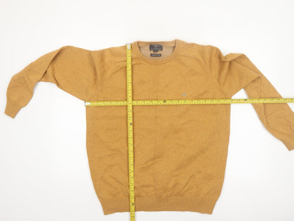 Fynch-Hatton Men's Brown Cotton Crew Neck Jumper Size L