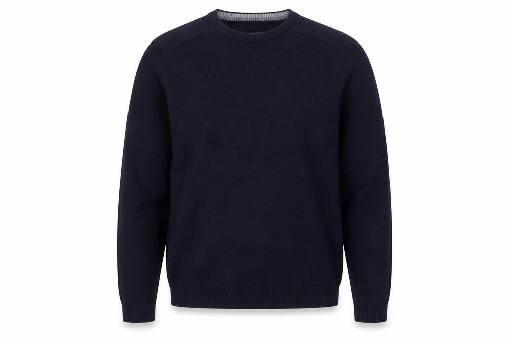 Marks and Spencer Men's Blue Wool Regular Fit Jumper M