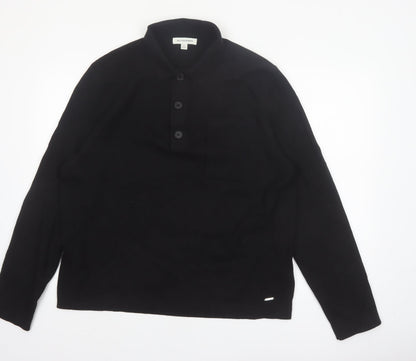Marks and Spencer Autograph Men’s 2XL Black Henley Jumper