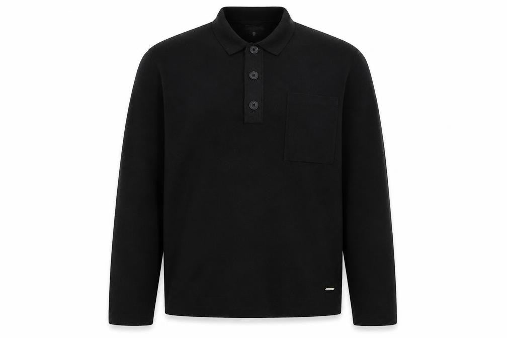Marks and Spencer Autograph Men’s 2XL Black Henley Jumper