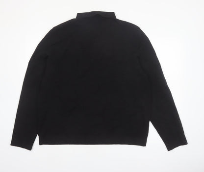 Marks and Spencer Autograph Men’s 2XL Black Henley Jumper