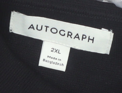 Marks and Spencer Autograph Men’s 2XL Black Henley Jumper