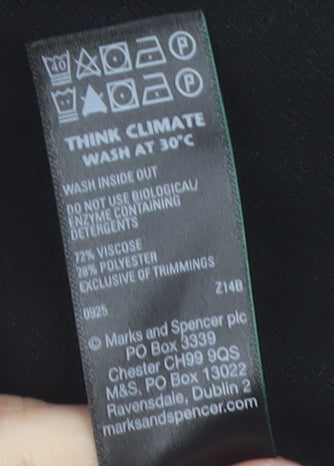 Marks and Spencer Autograph Men’s 2XL Black Henley Jumper