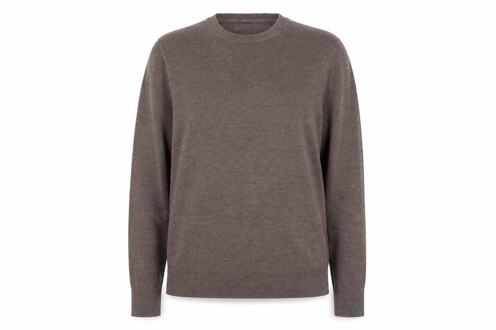 Marks and Spencer Women's Brown Crew Neck Acrylic Jumper Size 10