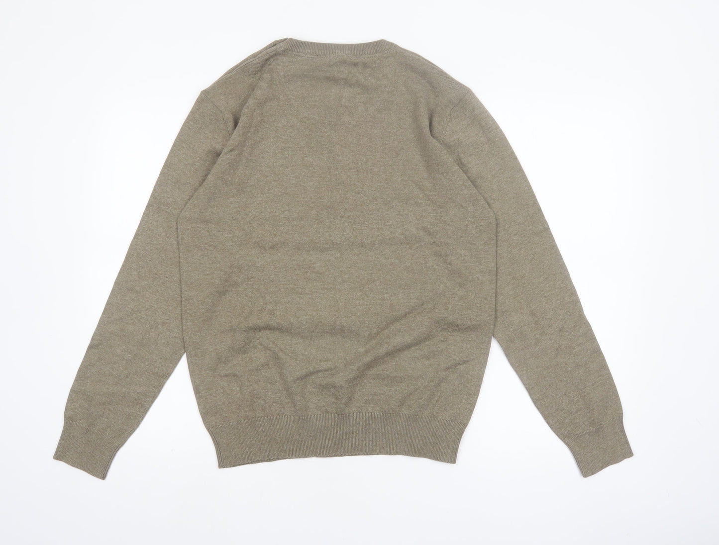 Bruce & Butler Men’s Brown Crew Neck Button Jumper Size L