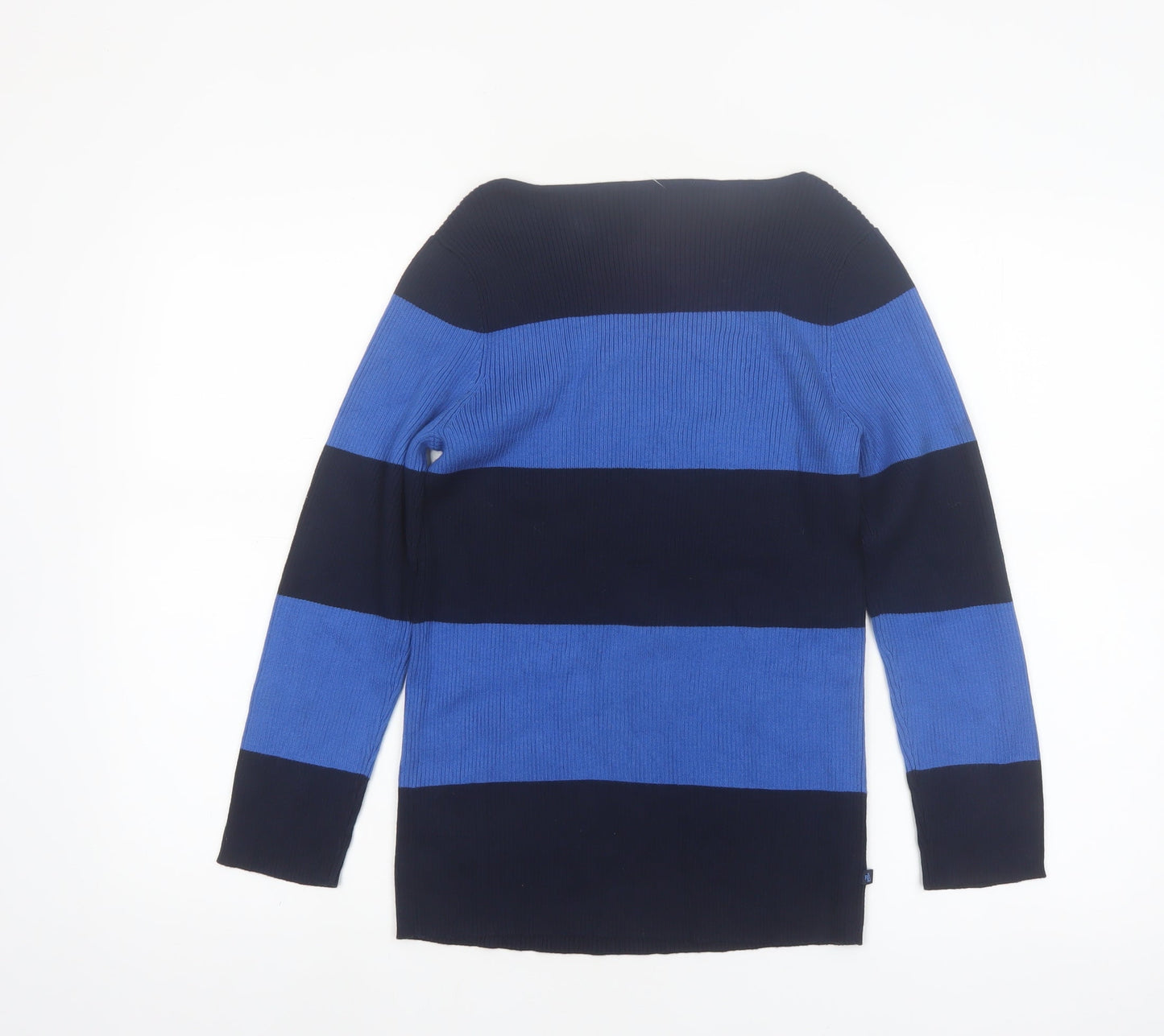 Lauren Ralph Lauren Women's Blue Striped Cotton Jumper Size S
