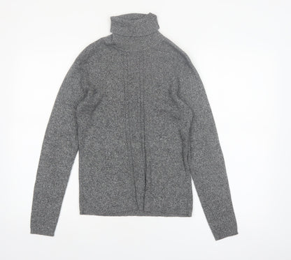 Liz Claiborne Sport Women’s Grey Roll Neck Cotton Jumper Small