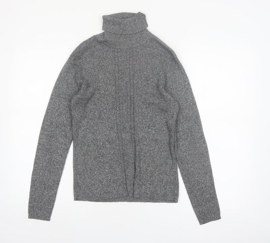 Liz Claiborne Sport Women’s Grey Roll Neck Cotton Jumper Small