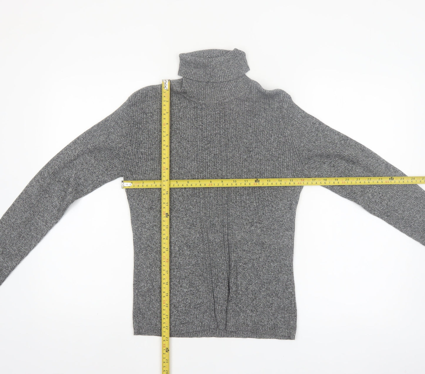 Liz Claiborne Sport Women’s Grey Roll Neck Cotton Jumper Small