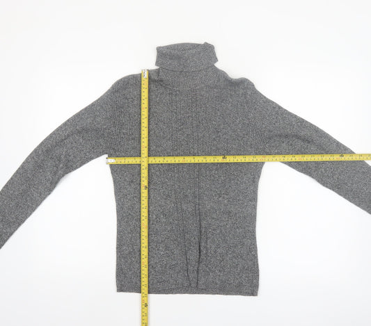Liz Claiborne Sport Women’s Grey Roll Neck Cotton Jumper Small