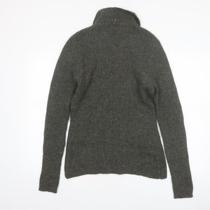 Classique Collections Women's Grey Wool Shetland Full Zip Jumper Size S