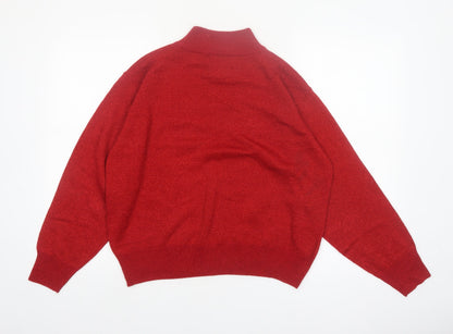 Milano Design Group Women's Red Mock Neck Pullover Jumper Size L