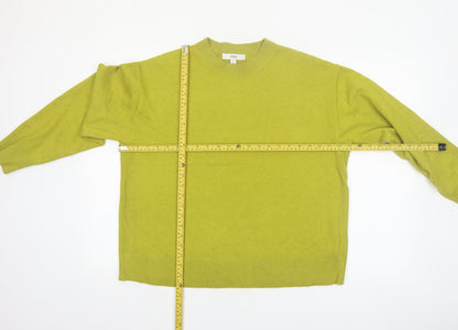 Marks and Spencer Women's Green Crew Neck Pullover Jumper Size L