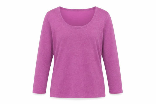 Laura Ashley Women’s Purple Glitter Knit Scoop Neck Jumper M
