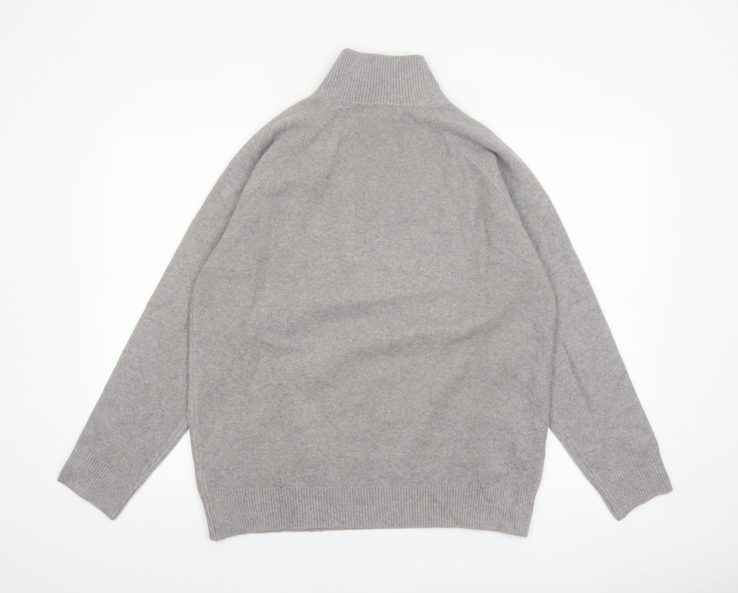 Marks and Spencer Women’s Grey High Neck Zip Pullover Jumper M