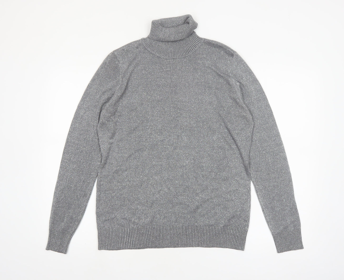 Josepha A. Womens Grey Roll Neck Knit Jumper Size L