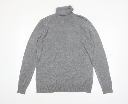 Josepha A. Womens Grey Roll Neck Knit Jumper Size L