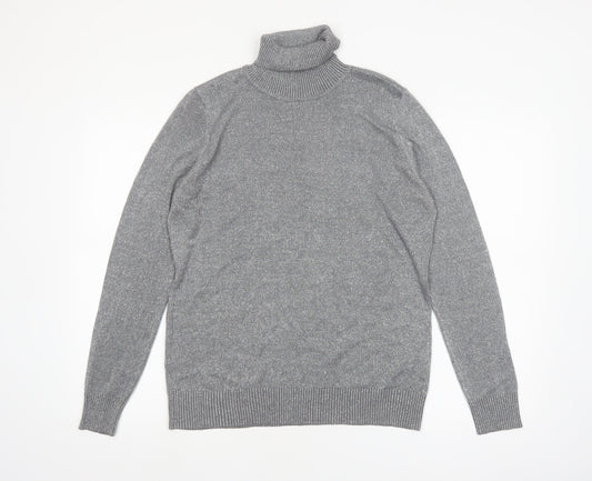 Josepha A. Womens Grey Roll Neck Knit Jumper Size L